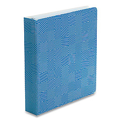 Oxford Punch Pop Fashion Binder, 3 Rings, 1.5" Capacity, 11 x 8.5, Blue/White Labyrinth Design (42551)