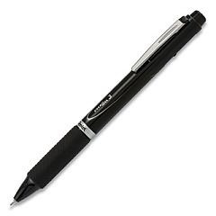 Pentel EnerGel 3 Multi-Color Gel Pen, Retractable, Fine 0.5 mm, Black/Blue/Red Ink, Black Barrel (BLC35A)
