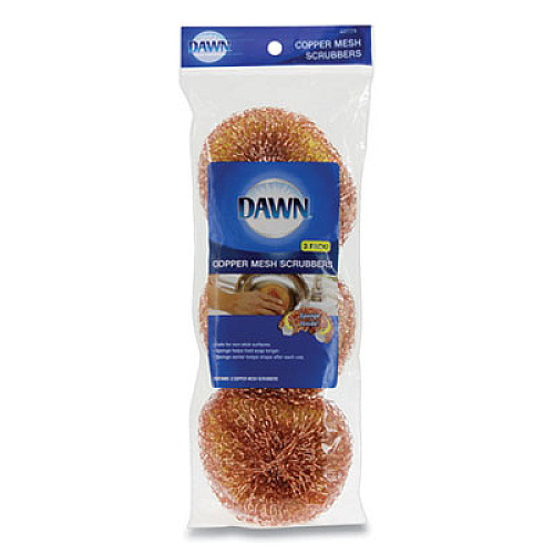 Dawn Copper Scrubber, Copper, 3/Pack (437779)