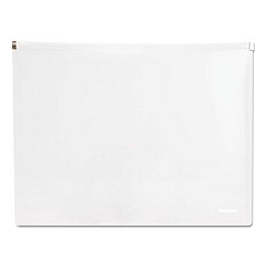 Poppin Poly Zip Folio, Letter Size, Clear, 3/Pack (100142)