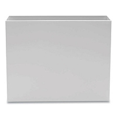 Poppin Plastic File Box, Letter Files, 3.75 x 12.25 x 9.75, White (101272)