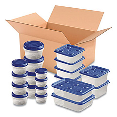 Ziploc 40-Piece Plastic Containers with Lids Variety Pack, Assorted Sizes, Clear (316252)
