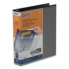 Stride QuickFit D-Ring View Binder, 3 Rings, 1.5" Capacity, 11 x 8.5, Black (87021)