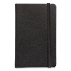TRU RED Flexible-Cover Business Journal, 1 Subject, Narrow Rule, Black Cover, 3.5 x 5.5, 128 Sheets (24377286)