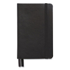 TRU RED Flexible-Cover Business Journal, 1 Subject, Dotted Rule, Black Cover, 3.5 x 5.5, 128 Sheets (24377302)
