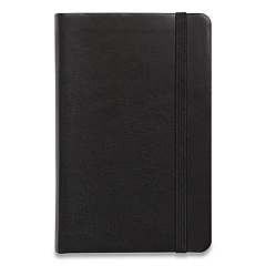 TRU RED Flexible-Cover Business Journal, 1 Subject, Quadrille Rule, Black Cover, 3.5 x 5.5, 128 Sheets (24377314)