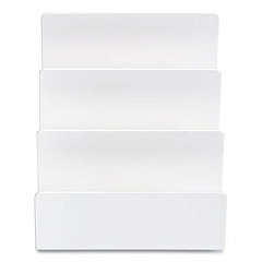 TRU RED Plastic Incline Mail Sorter, 3 Sections, Letter Size Files, 6.3 x 6.3 x 5.5, White (24380406)