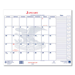 Unicor 7510016648789 Calendar Blotter, 22 x 18, White Sheets, 13-Month (Jan to Jan): 2023 to 2024