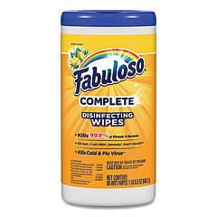 Fabuloso Multi Purpose Wipes, 7 x 7, Lemon, 90/Canister (97298EA)