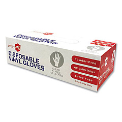 GN1 Single Use Vinyl Glove, Clear, X-Large, 100/Box, 10 Boxes/Carton (PE17332)