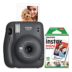 Fujifilm Instax Mini 11 Camera Bundle, Charcoal (600021669)