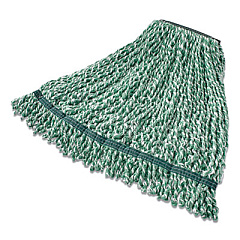 Rubbermaid Commercial Web Foot String Mop Heads, Microfiber, Green, Large, 1" Green Headband (FGA81306GR00)