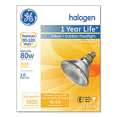 Energy-Efficient PAR38 Halogen Bulb, 90 W, Crisp White (62706)