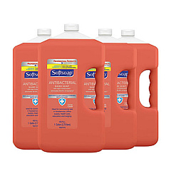 Softsoap Antibacterial Liquid Hand Soap Refill, Crisp Clean, 1 gal Bottle, 4/Carton (01903CT)