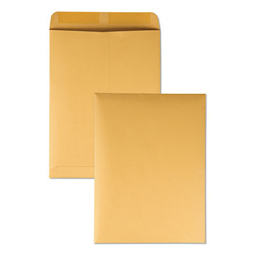 Quality Park Catalog Envelope, #10 1/2, Square Flap, Gummed Closure, 9 x 12, Brown Kraft, 250/Box (41460)