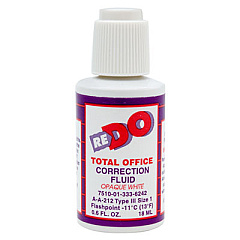 AbilityOne 7510013336242 SKILCRAFT Re-Do Correction Fluid, 1/2 oz Bottle, White, Solvent-Based, Dozen
