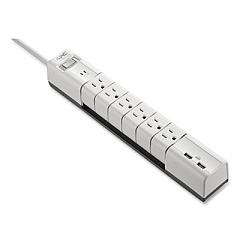 APC Essential SurgeArrest Surge Protector, 6 AC Outlets/2 USB Ports, 6 ft Cord, 1,080 J, White (PE6RU3W)