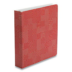 Oxford Punch Pop Fashion Binder, 3 Rings, 1.5" Capacity, 11 x 8.5, Red/White Labyrinth Design (42550)