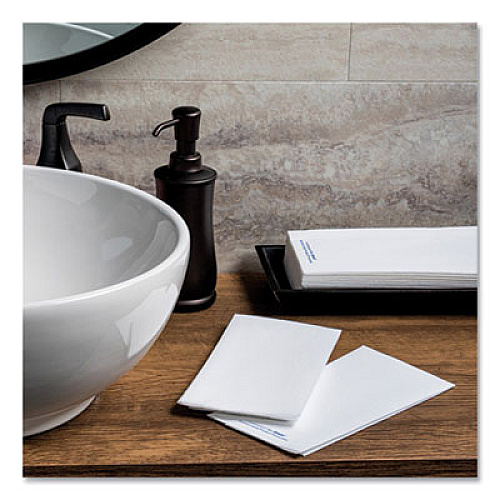 Hoffmaster Bio-Shield Linen-Like Guest Towels, 12 x 17, White, 500/Carton (253261)