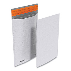 Coastwide Professional Self-Sealing Poly Bubble Mailer, #0, Square Flap, Self-Adhesive Closure, 6.75 x 9, White, 250/Pack (949116)