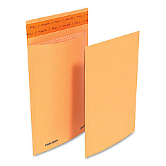 Coastwide Professional Self-Sealing Kraft Bubble Mailer, #0, Square Flap, Self-Adhesive Closure, 6.75 x 9, Golden Brown Kraft, 250/Pack (1938243)