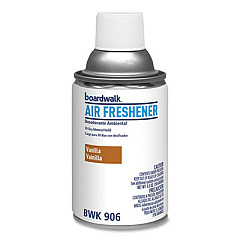 Boardwalk Metered Air Freshener Refill, Vanilla Bean, 5.3 oz Aerosol Spray, 12/Carton (BWK906)