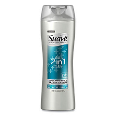 Diversey Suave Shampoo Plus Conditioner, 12.6 oz Bottle (CB737964)