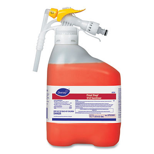 Diversey Final Step 512 Sanitizer, Red, 5 L RTD Refill, 1 Refill/Carton (5753301)
