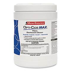 Opti-Cide Max Disinfectant Wipes, 6 x 6.75, Unscented, White, 160/Canister (M60034EA)