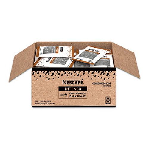 Nescafe Intenso 100% Arabica Dark Roast Ground Coffee, 1.75 oz Packet, 24/Carton (94959)