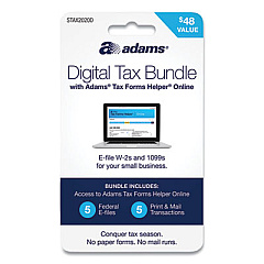 Adams 2020 Digital Tax Bundle, 1099-MISCs; 1099-NECs; W-2s, Print and Mail Service Included (STAX2020D)