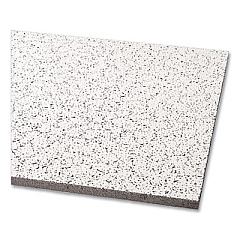 Armstrong Cortega Ceiling Tiles, Non-Directional, Square Lay-In (0.94"), 24" x 48" x 0.63", White, 12/Carton (769A)