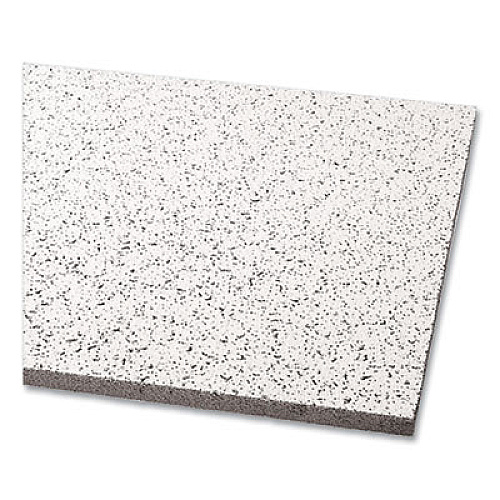 Armstrong Cortega Ceiling Tiles, Non-Directional, Square Lay-In (0.94"), 24" x 48" x 0.63", White, 12/Carton (769A)