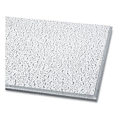 Armstrong Fissured Ceiling Tiles, Angled Tegular (0.94"), 24" x 24" x 0.63", White, 16/Carton (705A)