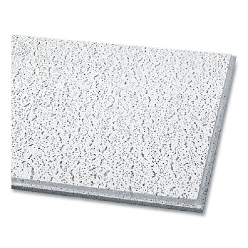 Armstrong Fissured Ceiling Tiles, Angled Tegular (0.94"), 24" x 24" x 0.63", White, 16/Carton (705A)