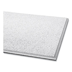 Armstrong Cirrus Ceiling Tiles, Non-Directional, Beveled Tegular (0.56"), 24" x 24" x 0.75", White, 12/Carton (589B)