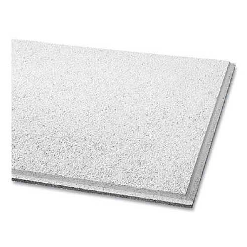 Armstrong Cirrus Ceiling Tiles, Non-Directional, Beveled Tegular (0.56"), 24" x 24" x 0.75", White, 12/Carton (589B)