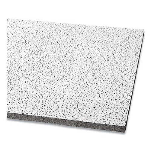 Armstrong Fine Fissured Acoustical Infill Ceiling Tiles, Non-Directional, Square Lay-In (0.94"), 24" x 48" x 0.75", White, 8/Carton (1714)