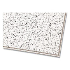 Armstrong Cortega Ceiling Tiles, Non-Directional, Angled Tegular (0.94"), 24" x 48" x 0.63", White, 10/Carton (703B)
