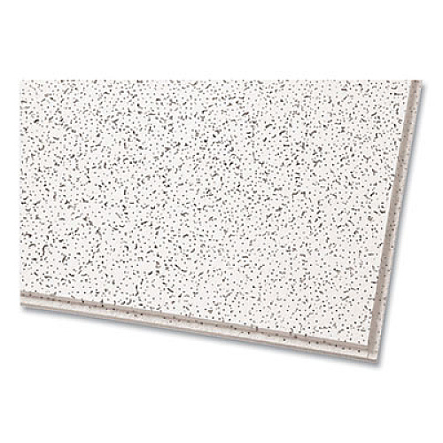 Armstrong Cortega Ceiling Tiles, Non-Directional, Angled Tegular (0.94"), 24" x 48" x 0.63", White, 10/Carton (703B)