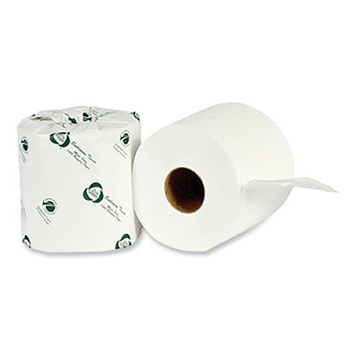 Eco Green Recycled Two-Ply Standard Toilet Paper, Septic Safe, White, 4" Wide, 500 Sheets/Roll, 80 Rolls/Carton (EB8003)