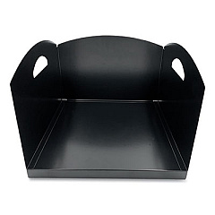 Huron Steel Horizontal File Organizer, 1 Section, Letter Size Files, 12 x 11 x 8, Black (HASZ0154)