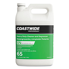 Coastwide Professional Heavy-Duty Cleaner-Degreaser 65 Eco-ID Concentrate, Fresh Citrus Scent, 3.78 L Bottle, 4/Carton (919503)