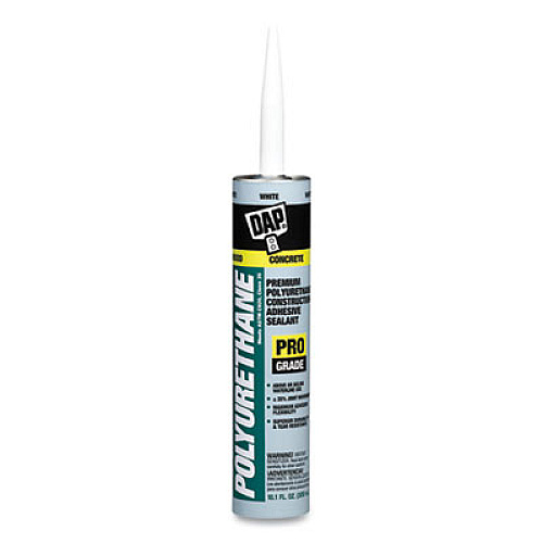 DAP Premium Polyurethane Construction Adhesive Sealant, 10.1 oz Capsule/Cartridge, White (7079818810)