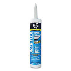 DAP ALEX FAST DRY Acrylic Latex Caulk Plus Silicone, 10.1 oz Capsule/Cartridge, White (7079818425)