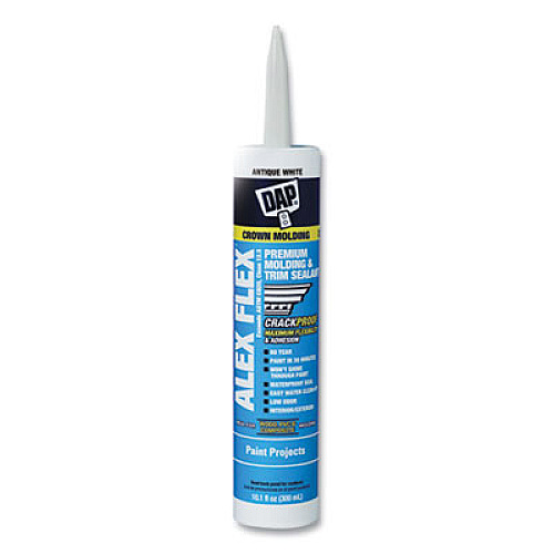 DAP ALEX FAST DRY Acrylic Latex Caulk Plus Silicone, 10.1 oz Capsule/Cartridge, White (7079818425)