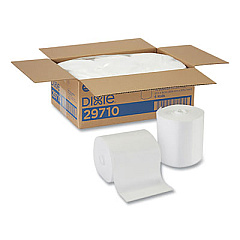 Dixie Foodservice Surface System Quat-Compatible Disposable Wipe Refill, 1-Ply, 8.1 x 12, White, 135 Sheets/Roll, 6 Rolls/Carton (29710)