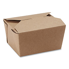 Dixie Reclosable One-Piece Natural-Paperboard Take-Out Box, 4.5 x 5 x 2.5, Brown, 450/Carton (1TOC)