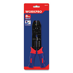 Workpro Square Nose Multi-Purpose Wiring Tool, AWG Markings, 22 to 10 AWG, 8" Long, Metal, Blue/Red Soft-Grip Handle (W091017WE)