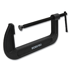 Workpro Steel C-Clamp, 8" Capacity, Black (W032021WE)